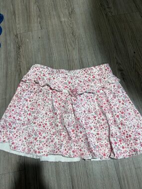 pink floral athletic skirt